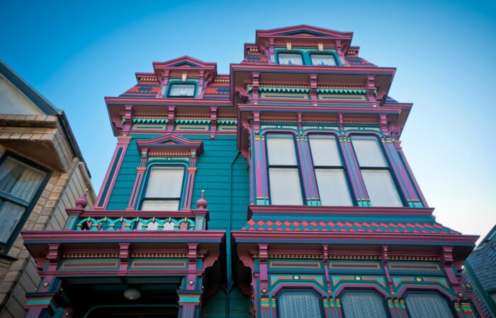 Colorful house in San Francisco, California, USA