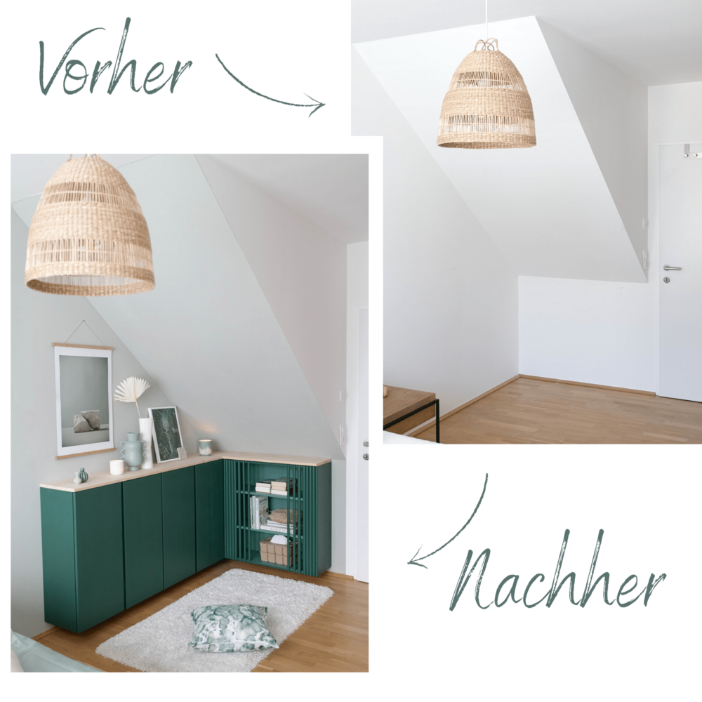 Schlafzimmer Ecke vorher nachher