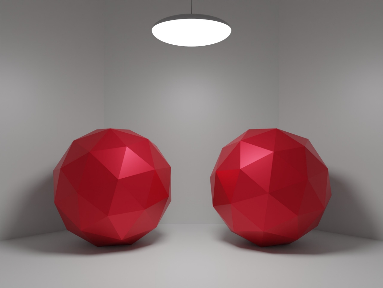 Two-spheres-illuminated-by-lights-to-show-metamerism