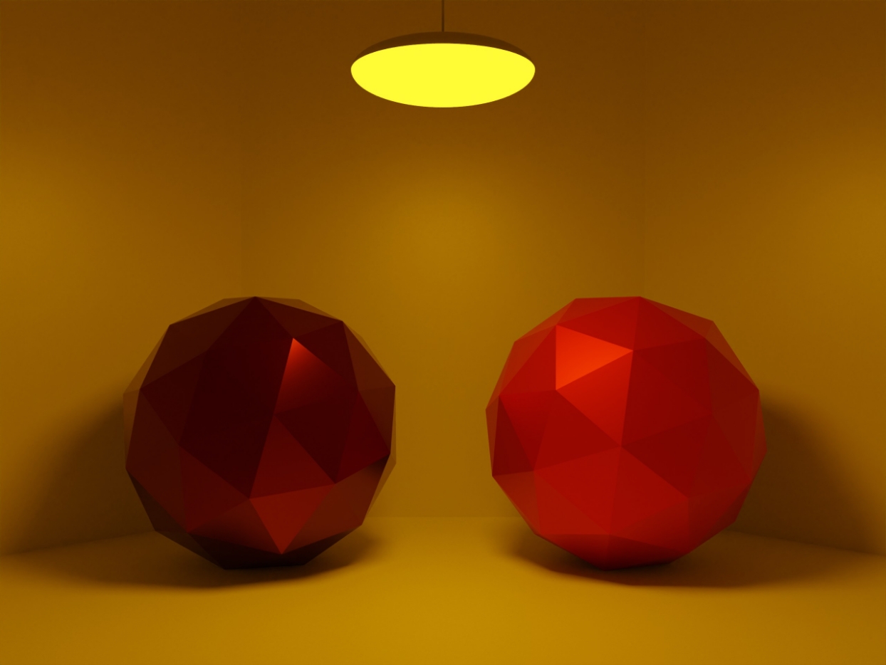 Two-spheres-illuminated-by-lights-to-show-metamerism