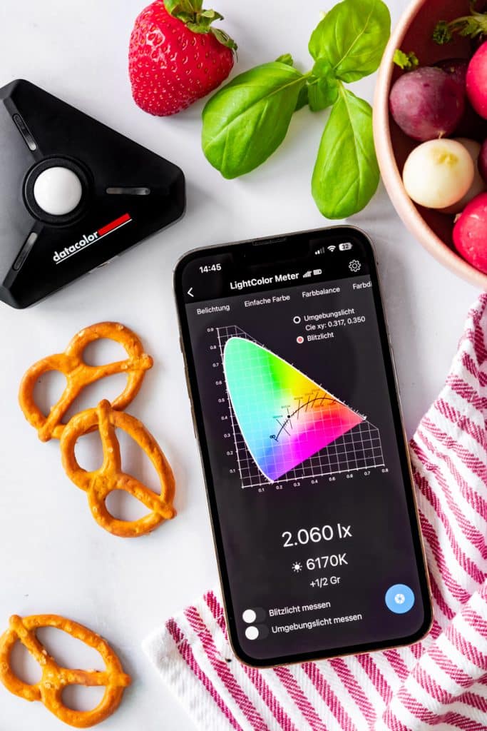 LightColor Meter avec une interface utilisateur de chromaticité