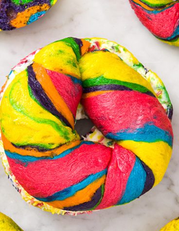 rainbow bagel