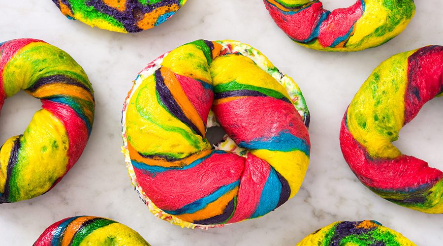 rainbow bagel