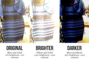 Three images of the same dress in three different colors.