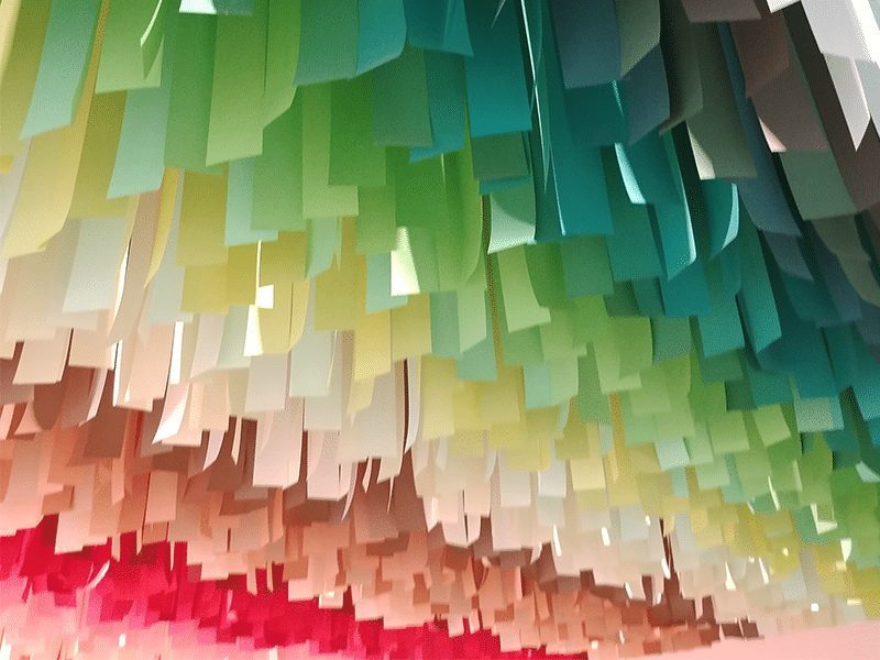 nastri colorati alla fabbrica del colore di New York City