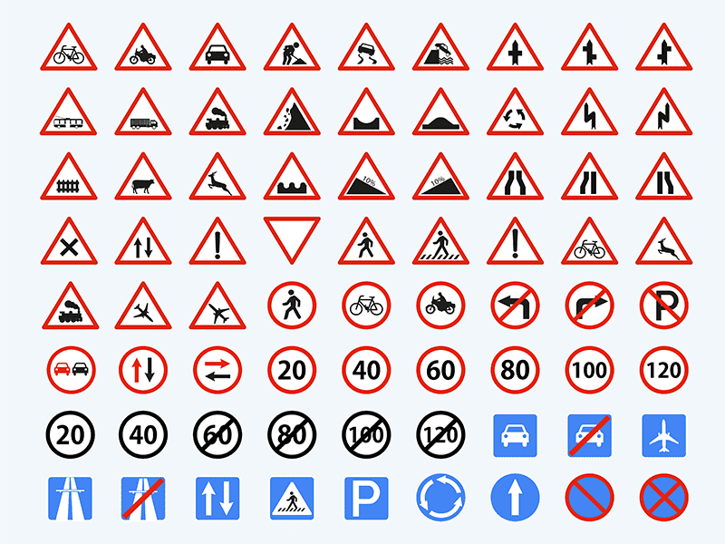 color and international safety signs