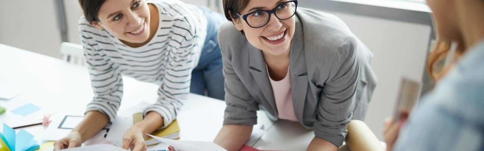 People working together in a conference room.