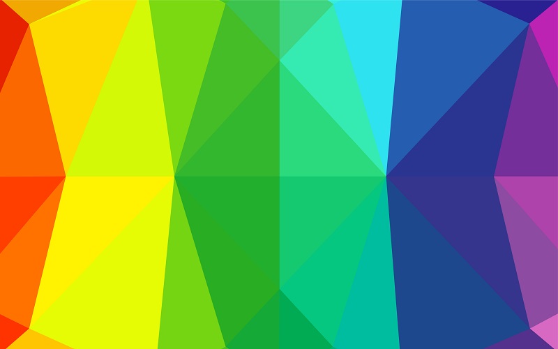 Light,Multicolor,,Rainbow,Vector,Blurry,Hexagon,Pattern.,Brand,New,Colored