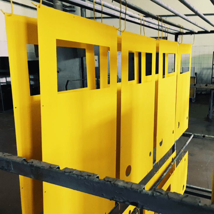 Yellow coated panels