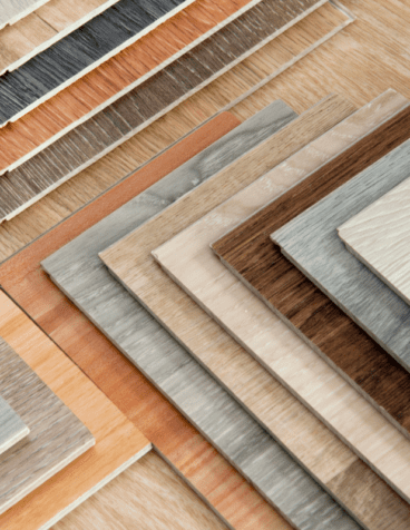 Variety of stained wood samples