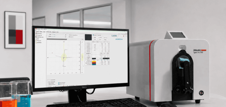 Textile Lab Manager managing colorful fabric within a textile laboratory