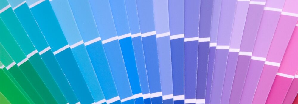 colorful paint fan deck